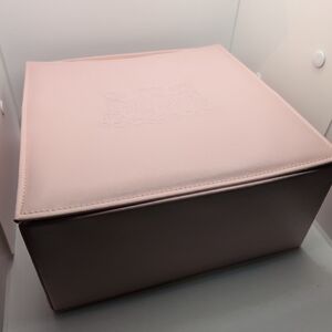 Juicy Couture Pink Embossed Faux Leather Storage Box
